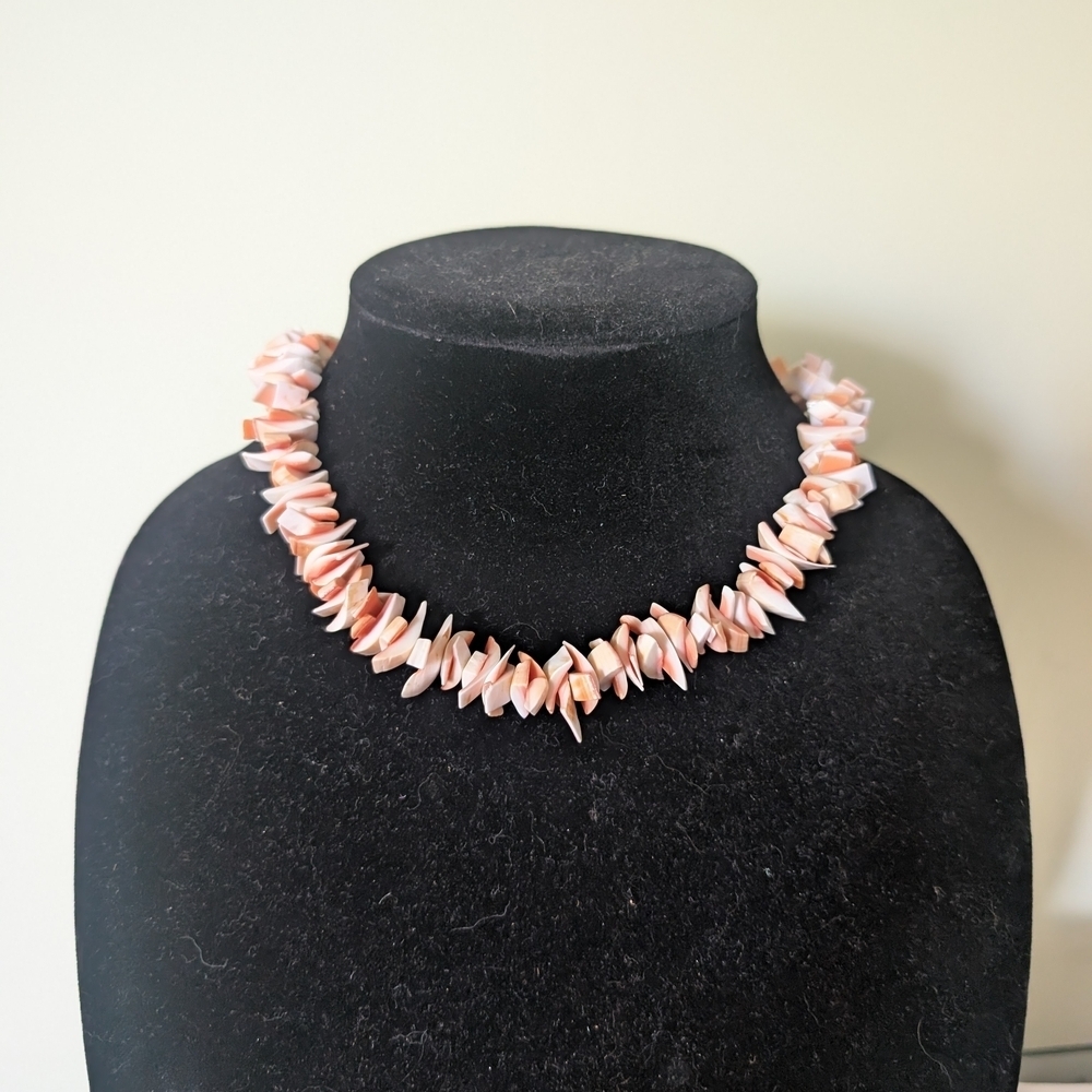 Vintage Pink Shell Necklace